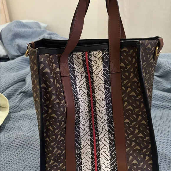 Burberry Brown and Black Monogram Crossbody Bag - Picture 3 of 4